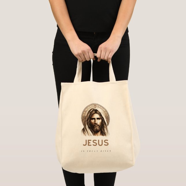 Bolsa Tote Jesus ressuscitou verdadeiramente! (Frente (produto))