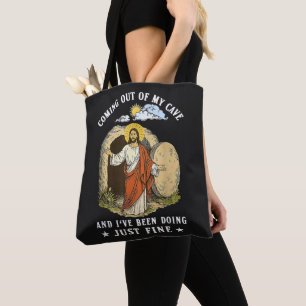 Bolsa Tote Jesus Saindo da Minha Caverna 