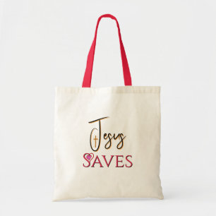 Bolsa Tote Jesus Salva Citação Cristã 