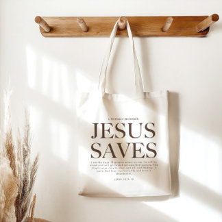 Bolsa Tote Jesus Salva | Estética Cristã Unisex