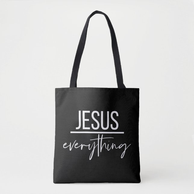 Bolsa Tote Jesus Sobre Tudo o Cristo Cristão Religioso O (Frente)