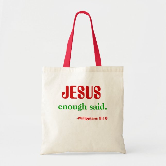 Bolsa Tote Jesus...suficiente dito (Frente)