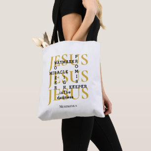 Bolsa Tote JESUS Waymaker Christian Personalizado