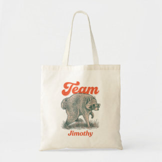 Bolsa Tote Jimothy Guaxinim Funny Trash Panda Equipe Jimothy