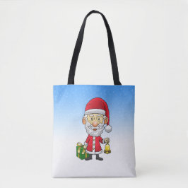 Bolsa Tote Jingle Bells com Papais noeis