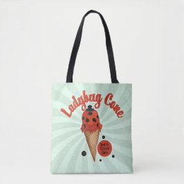 Bolsa Tote Joaninha Caprichosa | Arte Retro de Sorvete