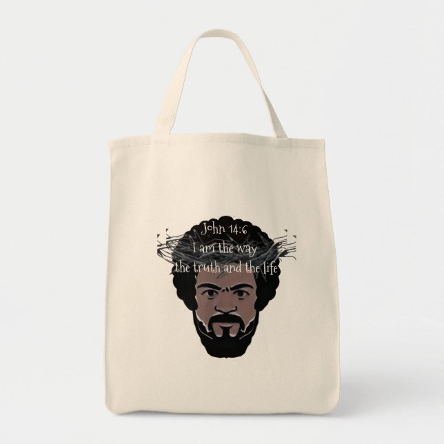 Bolsa Tote João 14:6 Eu sou o caminho a verdade a vida (Frente)