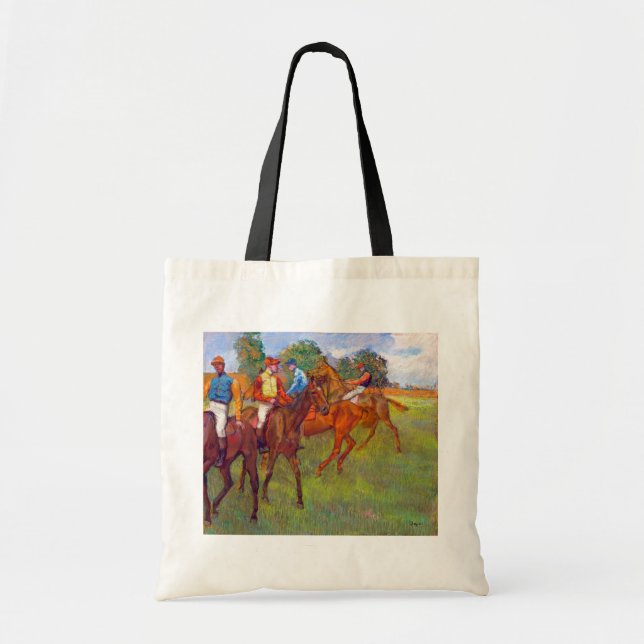 Bolsa Tote Jockeys e Race Horses, Edgar Degas (Frente)