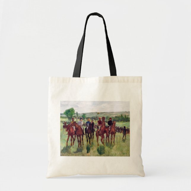 Bolsa Tote Jockeys e Race Horses, Edgar Degas (Frente)