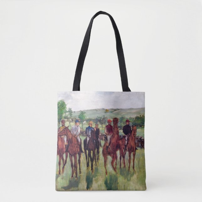 Bolsa Tote Jockeys e Race Horses, Edgar Degas (Frente)