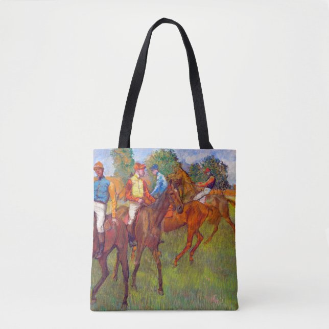 Bolsa Tote Jockeys e Race Horses, Edgar Degas (Frente)