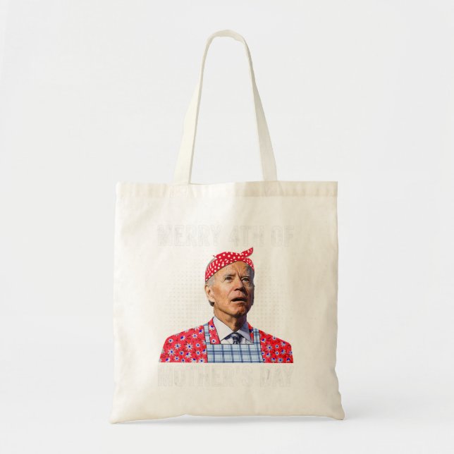 Bolsa Tote Joe Biden Feliz 4º Do Dia de as mães Confusa Joe.p (Frente)