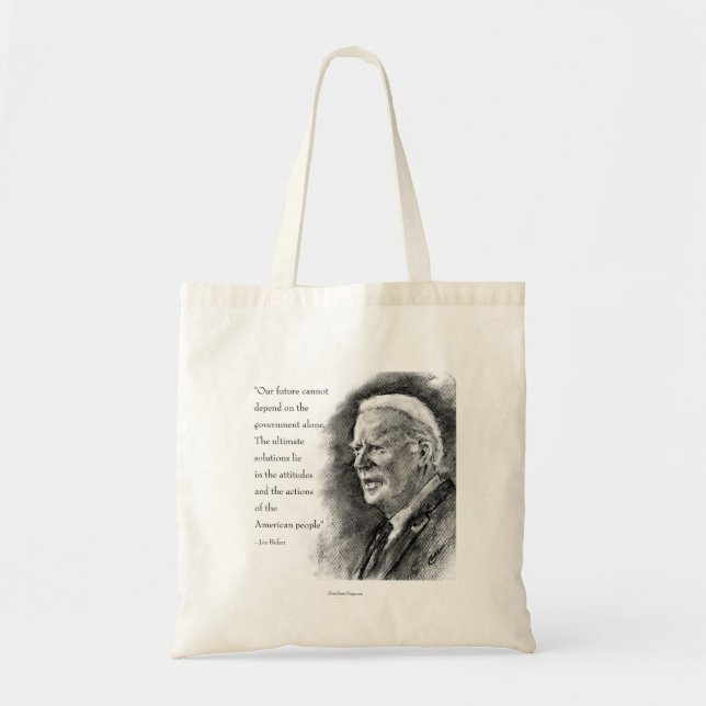Bolsa Tote Joe Biden & Quote Ecoamigável (Frente)