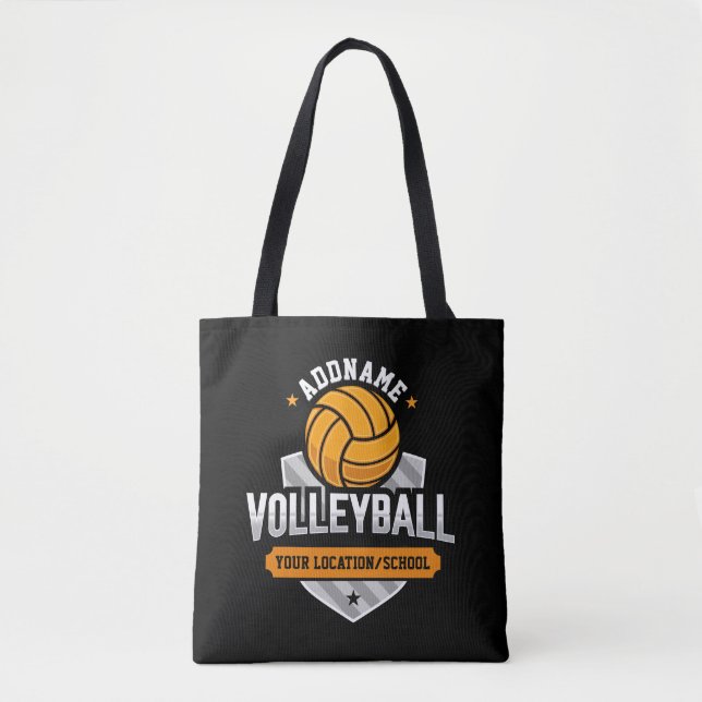Bolsa Tote Jogador da Equipe de Varsity para Escola de TEXTO  (Frente)
