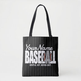 Bolsa Tote Jogador da Equipe Pinstripe do ADD do Baseball Ret