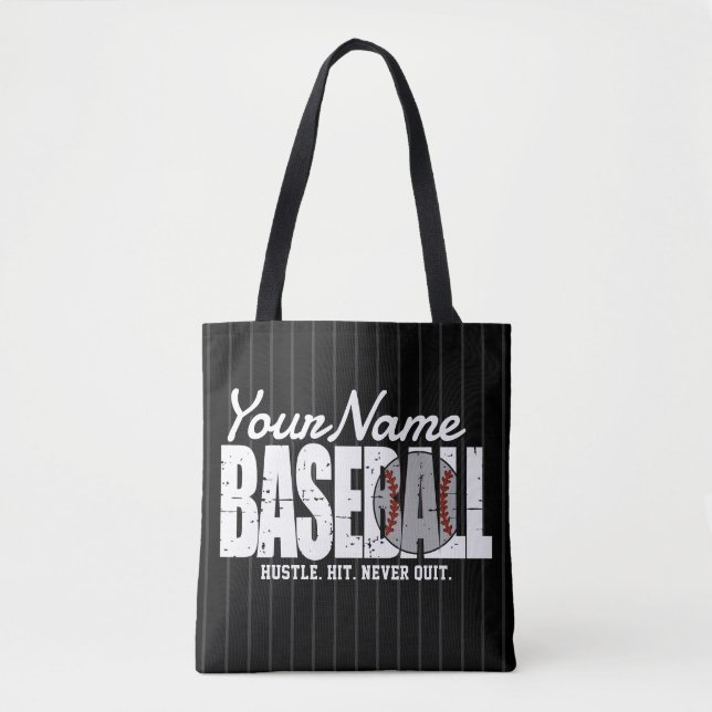 Bolsa Tote Jogador da Equipe Pinstripe do ADD do Baseball Ret (Frente)