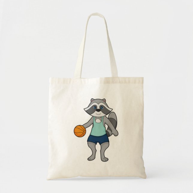 Bolsa Tote Jogador de basquete Racoon (Frente)