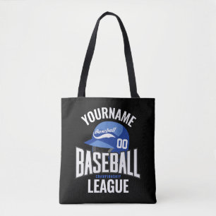 Bolsa Tote Jogador de Beisebol Personalizado NOME Equipe Camp