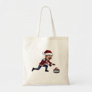 Bolsa Tote Jogador de Curling do Quebra-Nozes Feriado Esport