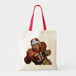 Bolsa Tote Jogador de Futebol Americano Esportivo Vintage Cor