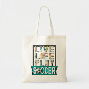 Bolsa Tote Jogador de futebol Live Life Play