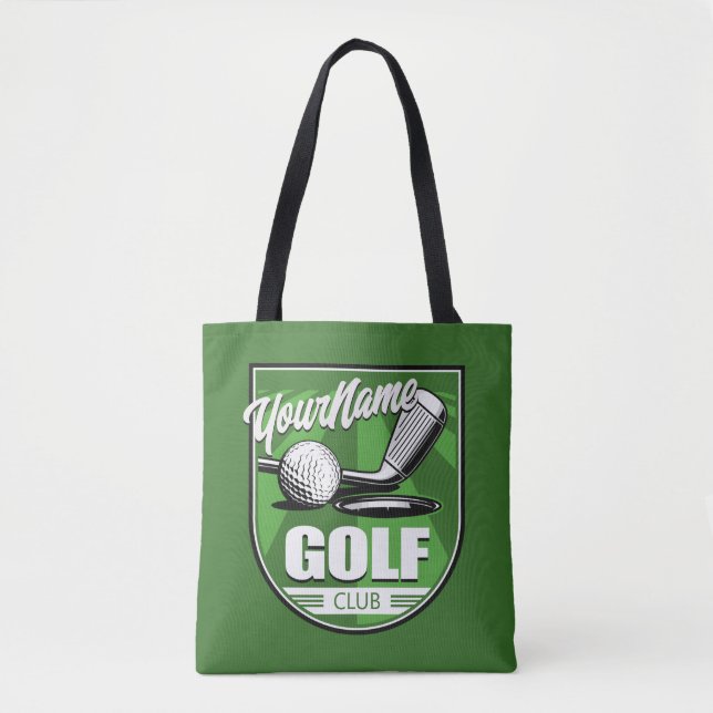 Bolsa Tote Jogador de Golfe Personalizado (Frente)