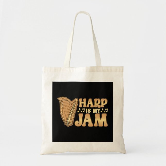 Bolsa Tote Jogador De Harp Engraçado É Minha Música Musical D (Frente)