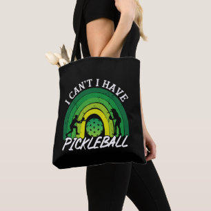 Bolsa Tote Jogador De Pickleball Eu Não Posso Ter Arco-Íris D