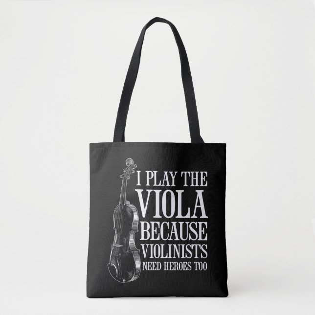 Bolsa Tote Jogador De Viola Engraçado Porque Violinistas Prec (Frente)