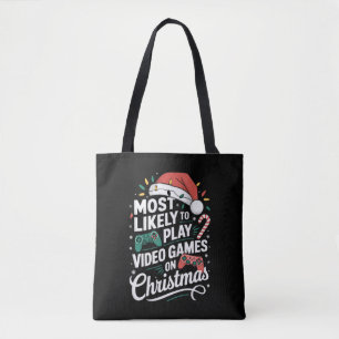 Bolsa Tote Jogador Mais Provável A Tocar Videos games No Nata