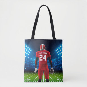 Bolsa Tote Jogador Personalizado de Futebol Red Jersey