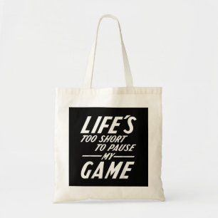 Bolsa Tote Jogador Retro Engraçado - A vida é muito curta par