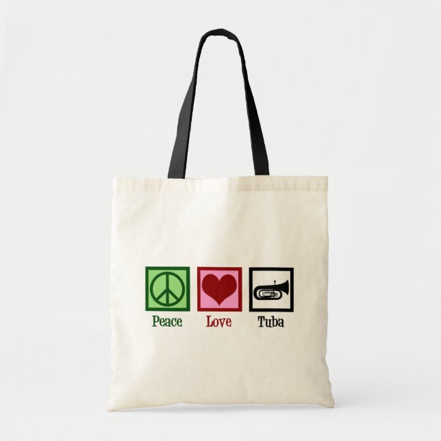 Bolsa Tote Jogador Tuba de Paz e Amor (Frente)