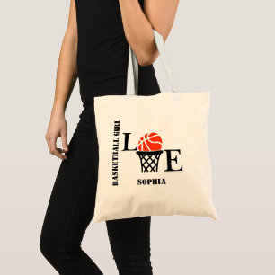 Bolsa Tote Jogadora de basquete, Aniversário de Basquete
