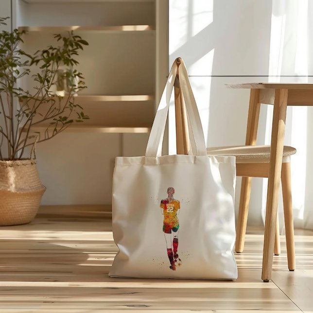 Bolsa Tote Jogadora de Futebol Feminino  (Criador carregado)