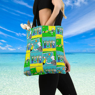 Bolsa Tote Jogadores de futebol e ventiladores