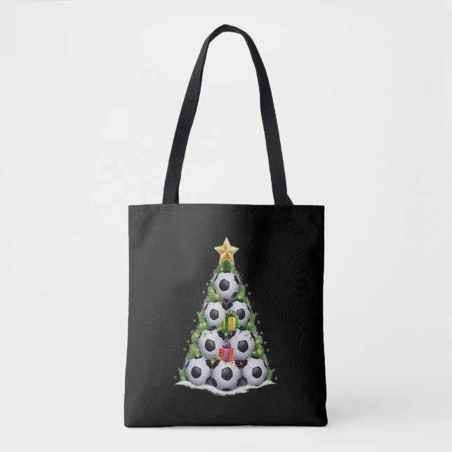 Bolsa Tote Jogadores de Natal de Árvore do Natal (Frente)