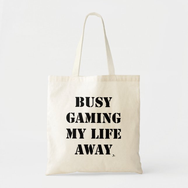 Bolsa Tote Jogando Meu Jogo Da Vida Dito Sarcástico Divertido (Frente)
