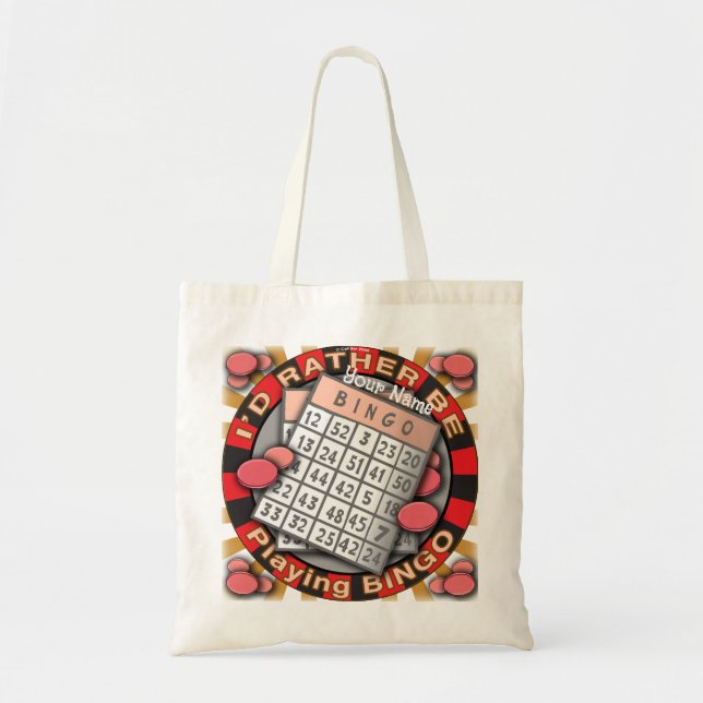 Bolsa Tote Jogar Bingo de Preferência (Frente)