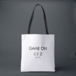 Bolsa Tote Jogo ativado adicionar nome do casal festa de casa<br><div class="desc">design</div>