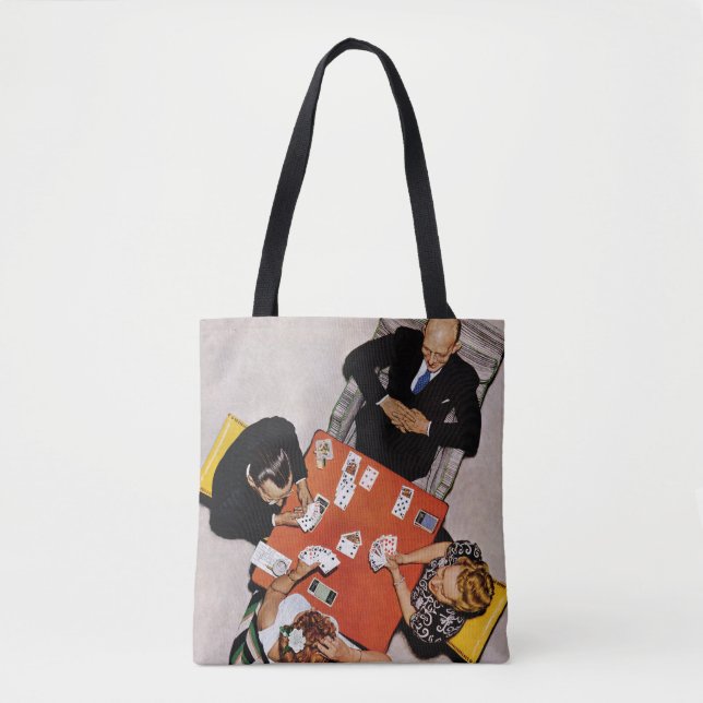Bolsa Tote Jogo da ponte por Norman Rockwell (Frente)