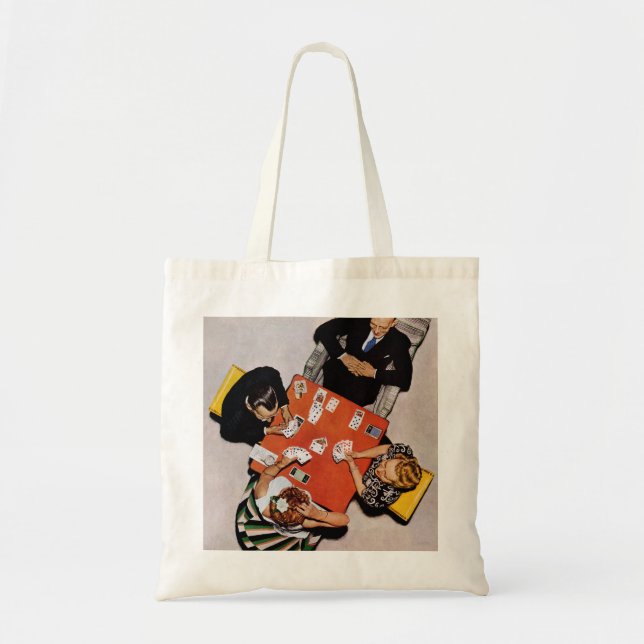 Bolsa Tote Jogo da ponte por Norman Rockwell (Frente)