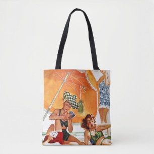 Bolsa Tote Jogo de cartas na praia por Alex Ross