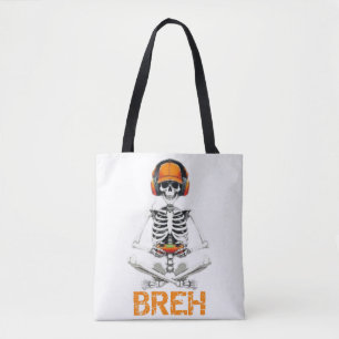 Bolsa Tote Jogo de Halloween do Skeleton Engraçado