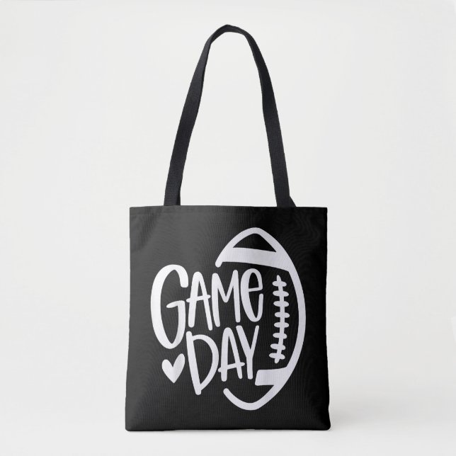 Bolsa Tote Jogo Dia de Futebol Estação Engraçada Homens Mulhe (Frente)