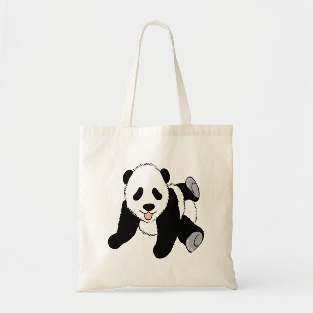Bolsa Tote Jogo do filhote da panda do bebê (Frente)