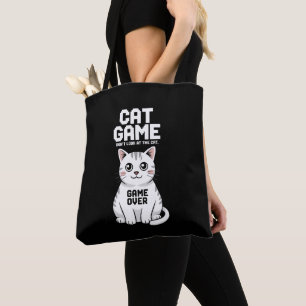 Bolsa Tote Jogo do Gato Não Olhe Para o Gato É Muito Engraçad