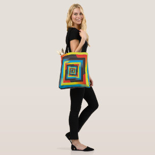 Bolsa Tote jogo quadrado cor pastel