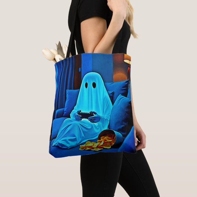 Bolsa Tote Jogos De Fantasma Cozy Night In Design (Close Up)