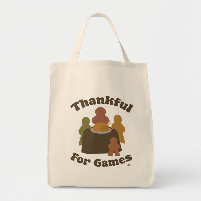 Bolsa Tote Jogos de Graças Boardgame Motto de Ação de Graças (Frente)